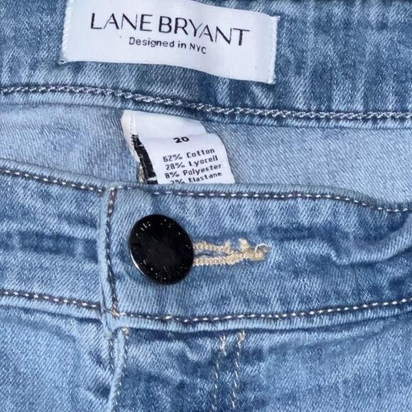 Plus Size Lane Bryant High Rise Pearl Bedazzled Cropped Jeans Size 20 40x25 #143 - Picture 2 of 7
